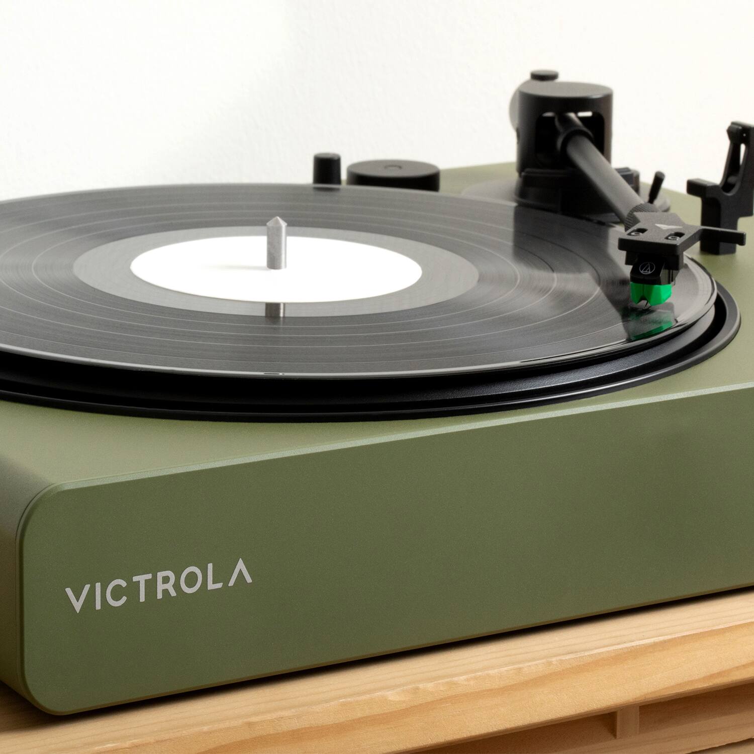 Alt View 14. Victrola - Victrola Stream Onyx – Wi-Fi and Bluetooth Turntable (Works with Sonos) - Green.