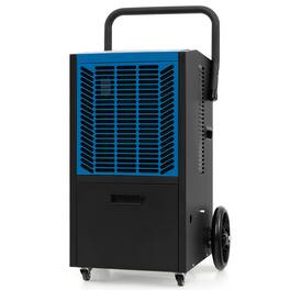 SKONYON - 163 Pint Commercial Dehumidifier Crawl Space Dehumidifier with Pump and Drain Hose - Blue