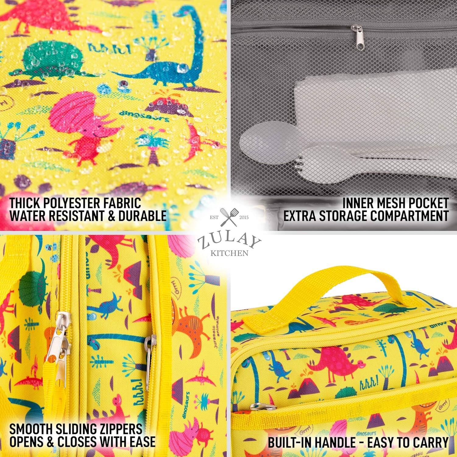 - THICK POLYESTER FABRIC  
  WATER RESISTANT & DURABLE

- INNER MESH POCKET  
  EXTRA STORAGE COMPARTMENT

- SMOOTH SLIDING ZIPPERS  
  OPENS & CLOSES WITH EASE

- BUILT-IN HANDLE - EASY TO CARRY

- ZULAY KITCHEN  
  EST 2015