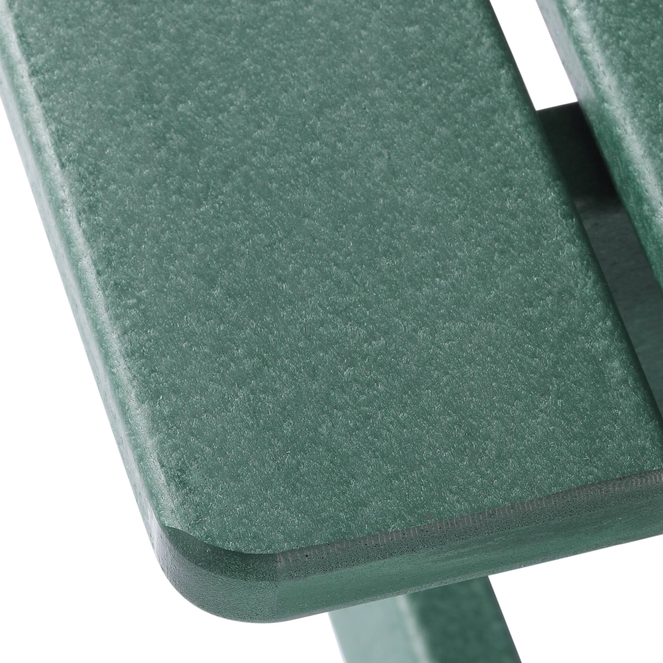 Alt View 2. WestinTrends - WestinTrends Malibu Outdoor Patio Kids HDPE Plastic Picnic Bench Table - Dark Green.