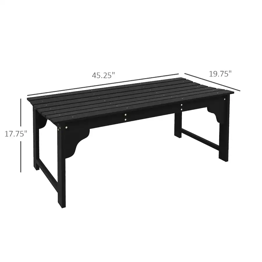 Outsunny Wooden Garden Bench Black 84G-216V00BK - Best Buy