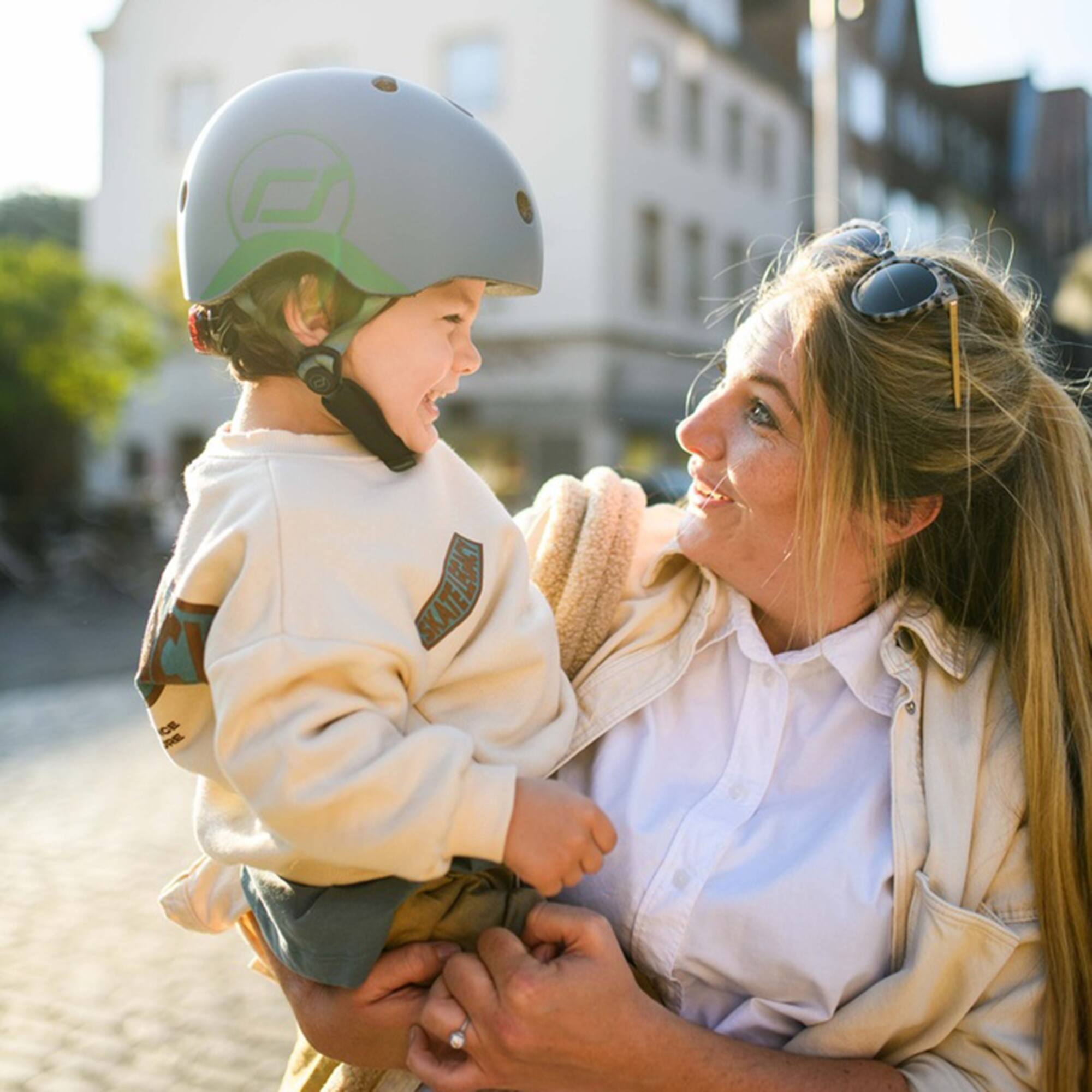 Alt View 2. Scoot & Ride - Scoot & Ride Toddler Kids Bike and Scooter Helmet with LED Light, XXS, Steel - Steel.