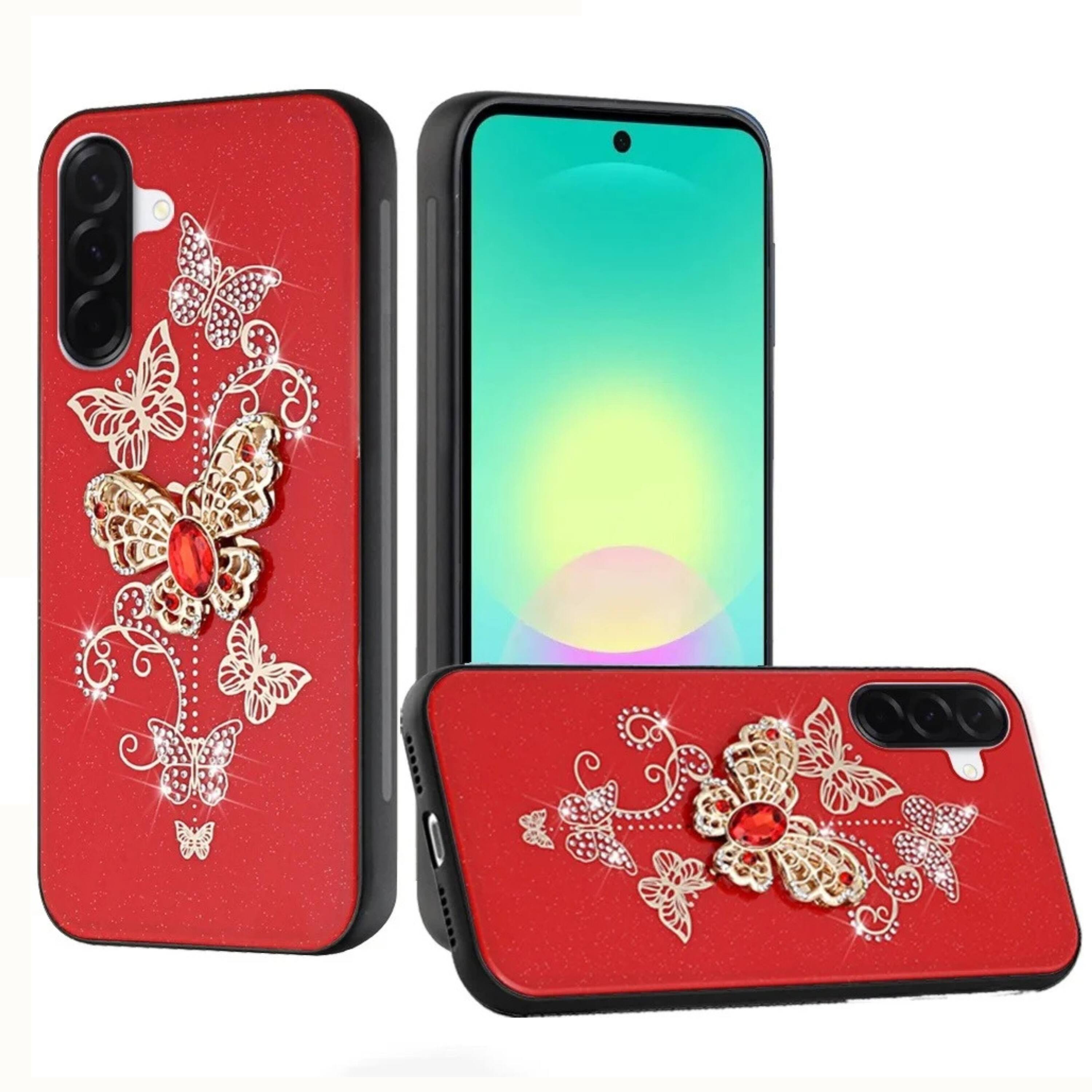 Kitcheniva - Luxury Diamond Style Case With Tempered Glass For Samsung A27 5G - Garden Red price history on PriceWatchPro
