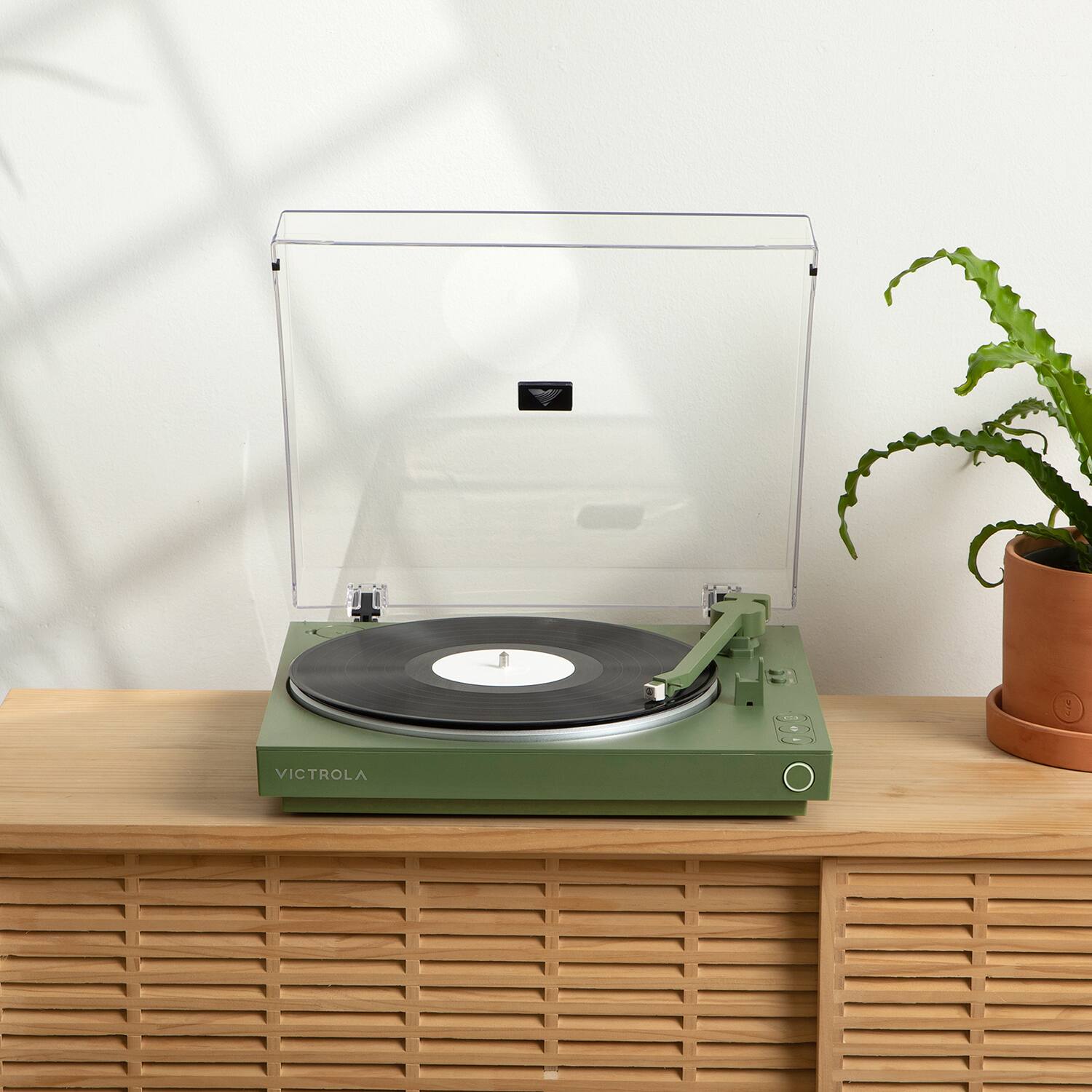 Alt View 10. Victrola - Victrola Automatic Turntable - Green.