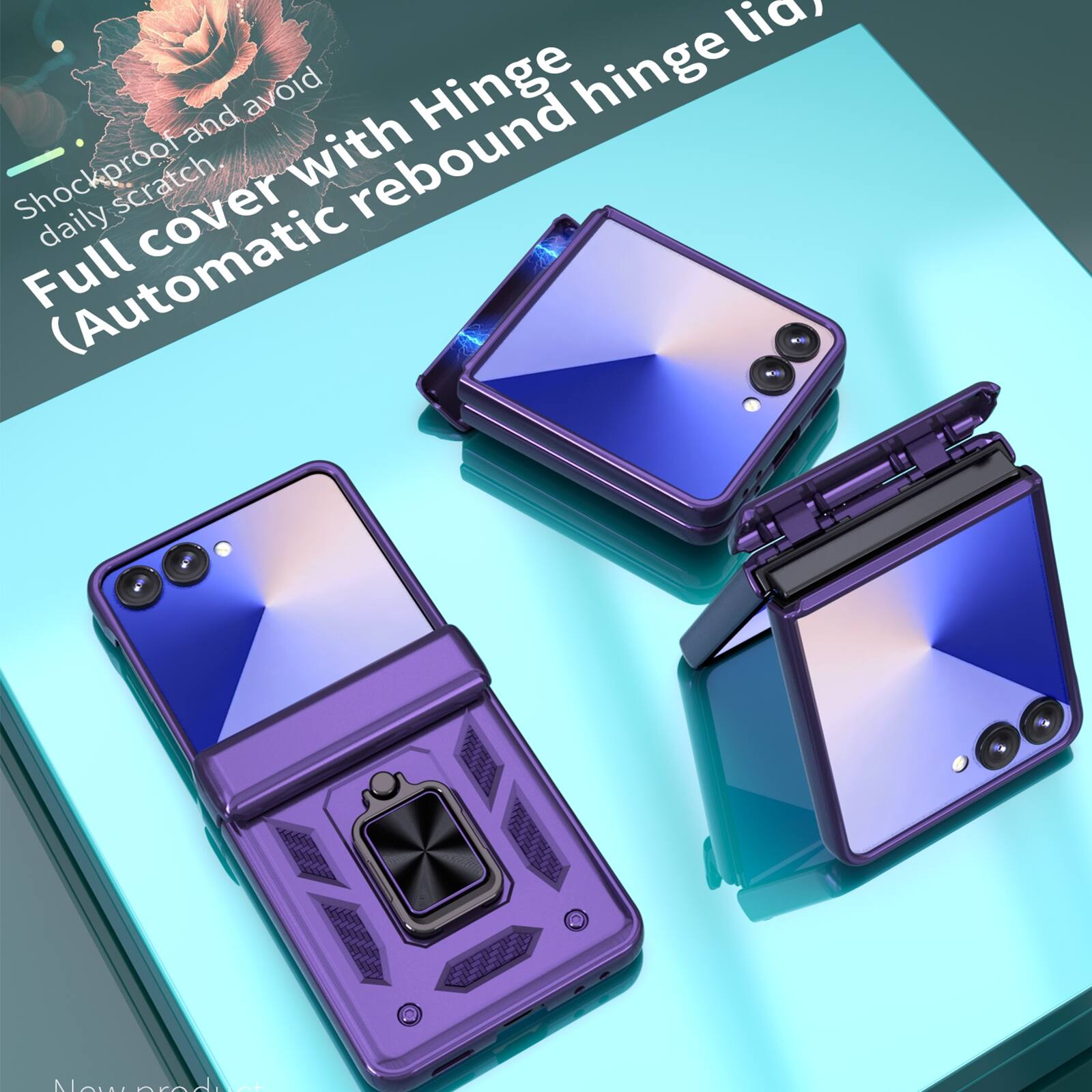 Shockproof and avoid daily scratch, Full cover with Hinge (Automatic rebound hinge lid)  
New product