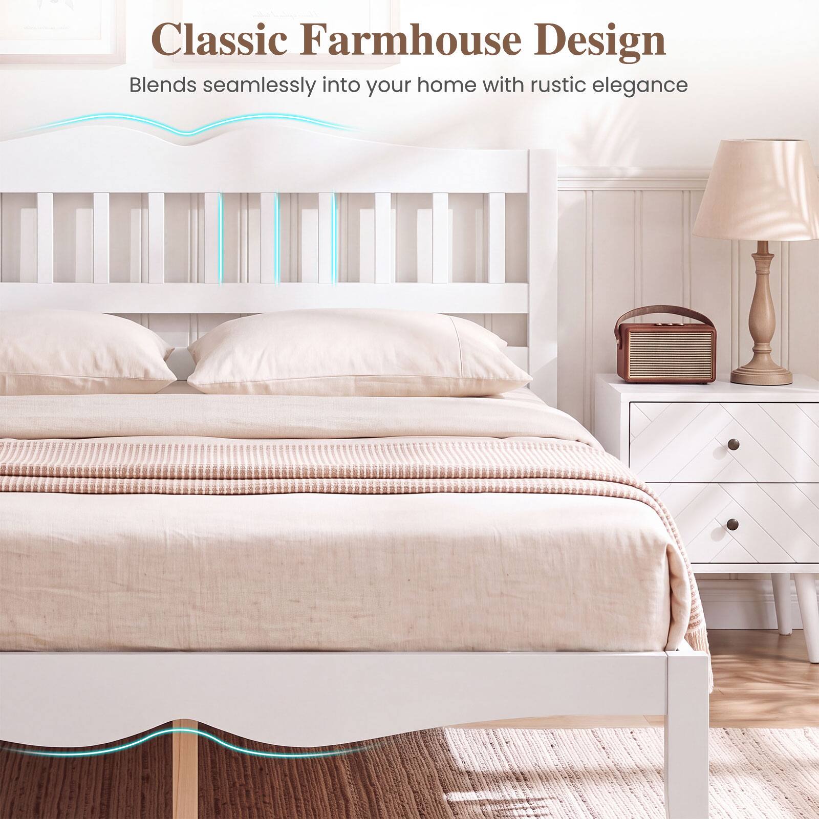 Classic Farmhouse Design  
Blends seamlessly into your home with rustic elegance