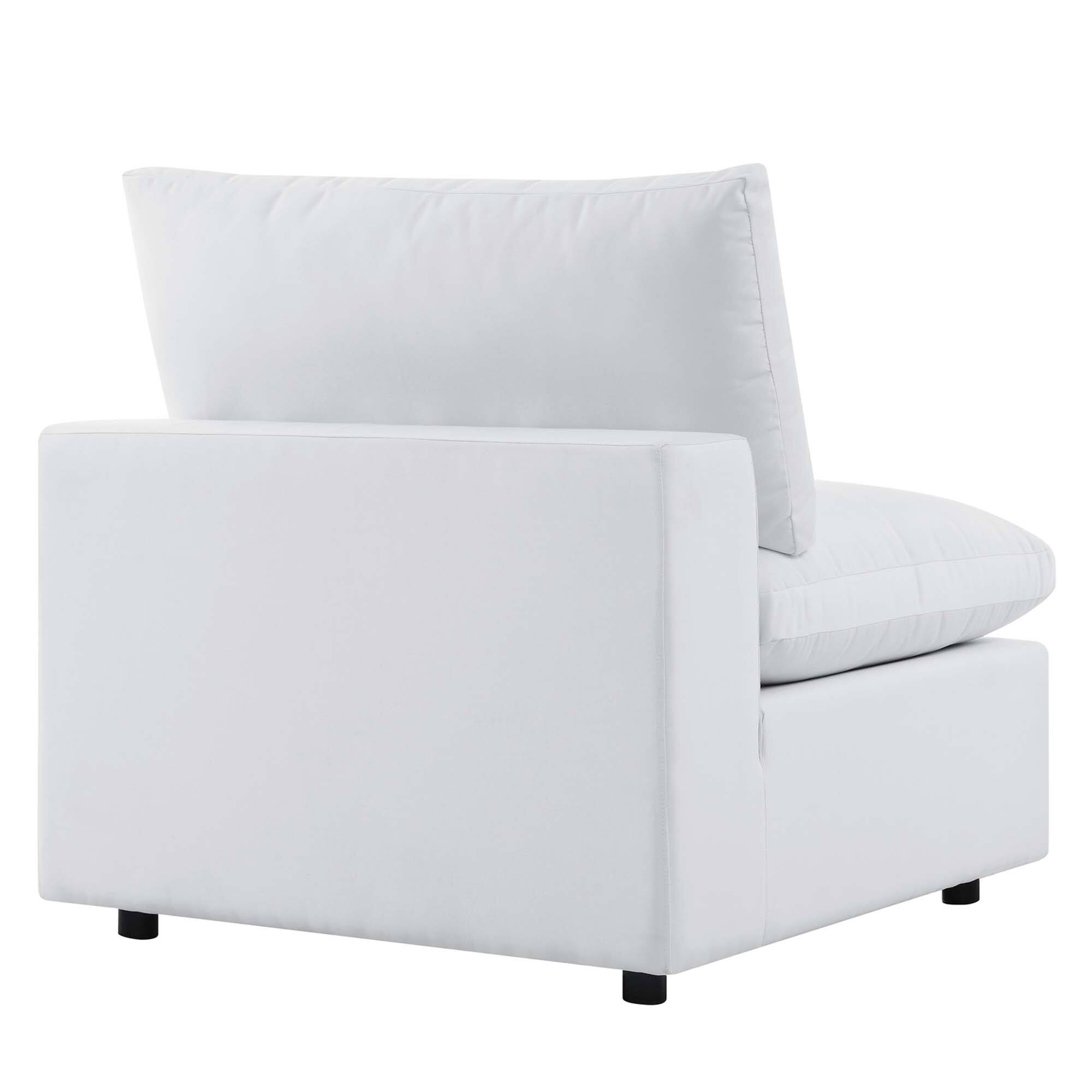 Alt View 2. Modway - Commix Sunbrella® Outdoor Patio Armless Chair by Modway - White.