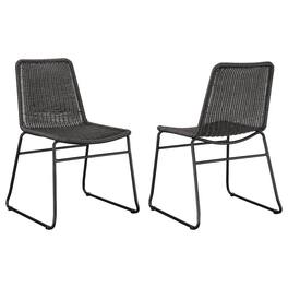 Coaster Co. of America - Dacy Faux Rattan Metal Dining Side Chair (Set of 2) - Brown
