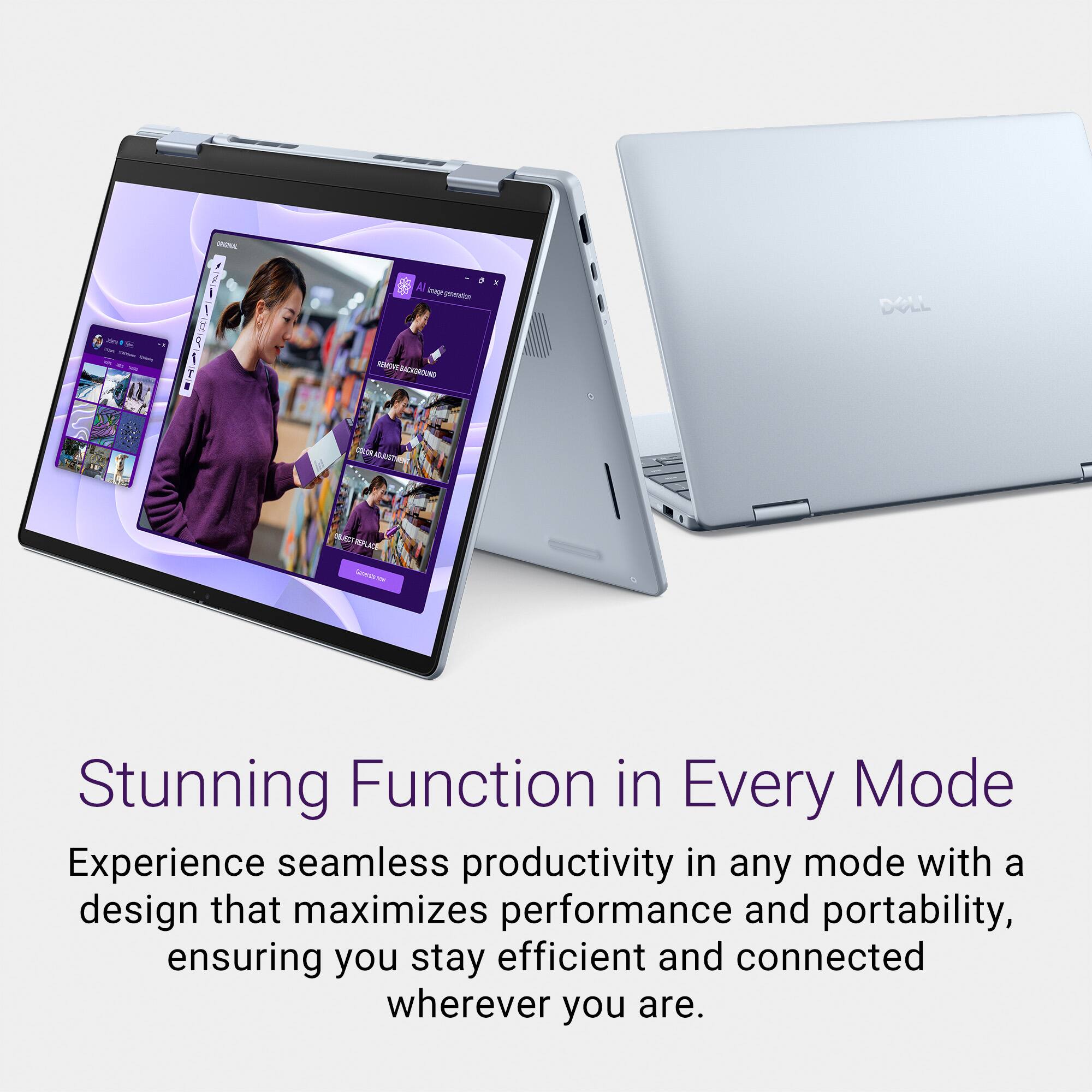 Stunning Function in Every Mode Experience seamless productivity in any mode with a design that maximizes performance and portability, ensuring you stay efficient and connected wherever you are.