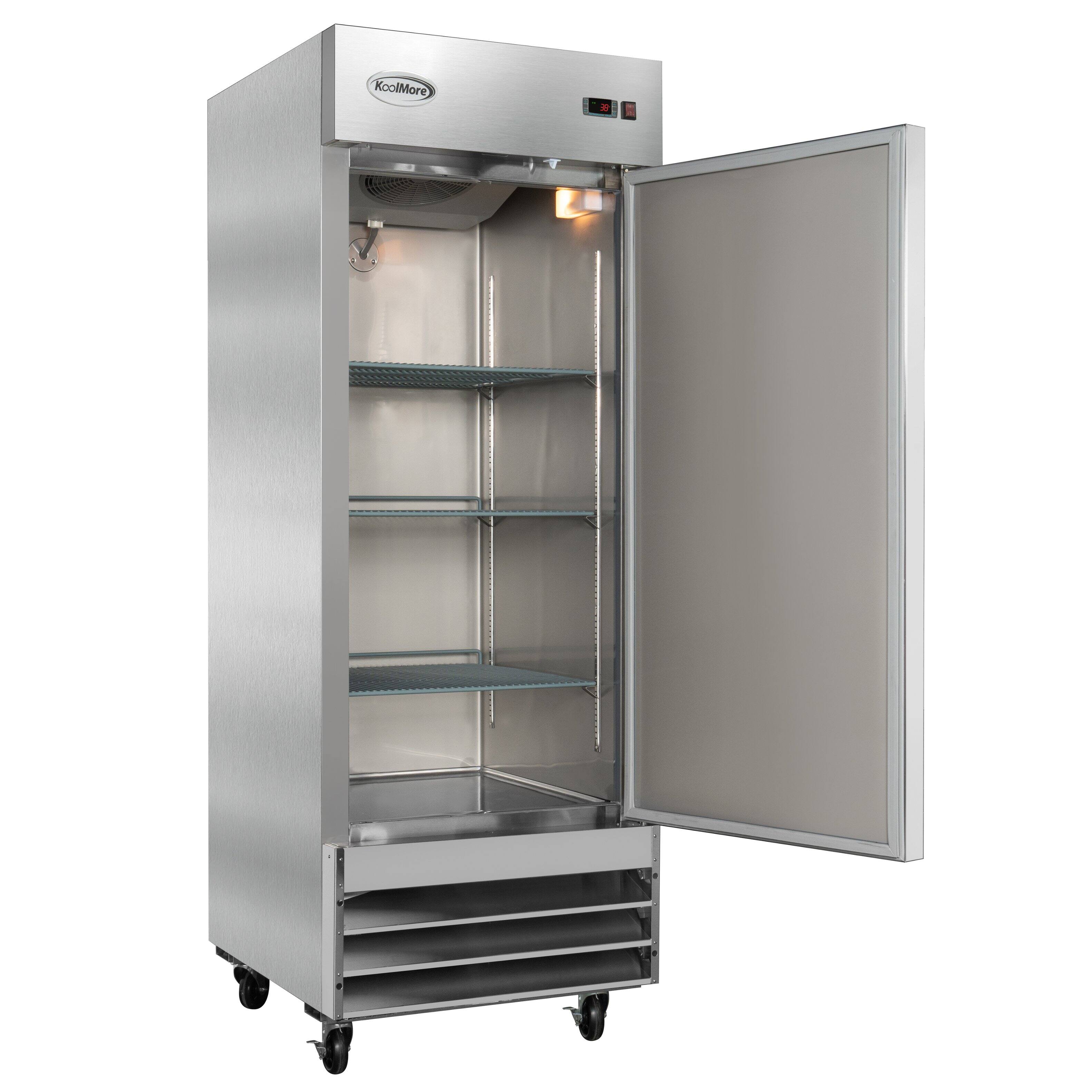 Alt View 9. Koolmore - 29 in. One Door Commercial Reach-in Refrigerator, 23 cu. ft. in Stainless-Steel (RIR-1D-SS) - Stainless-Steel.