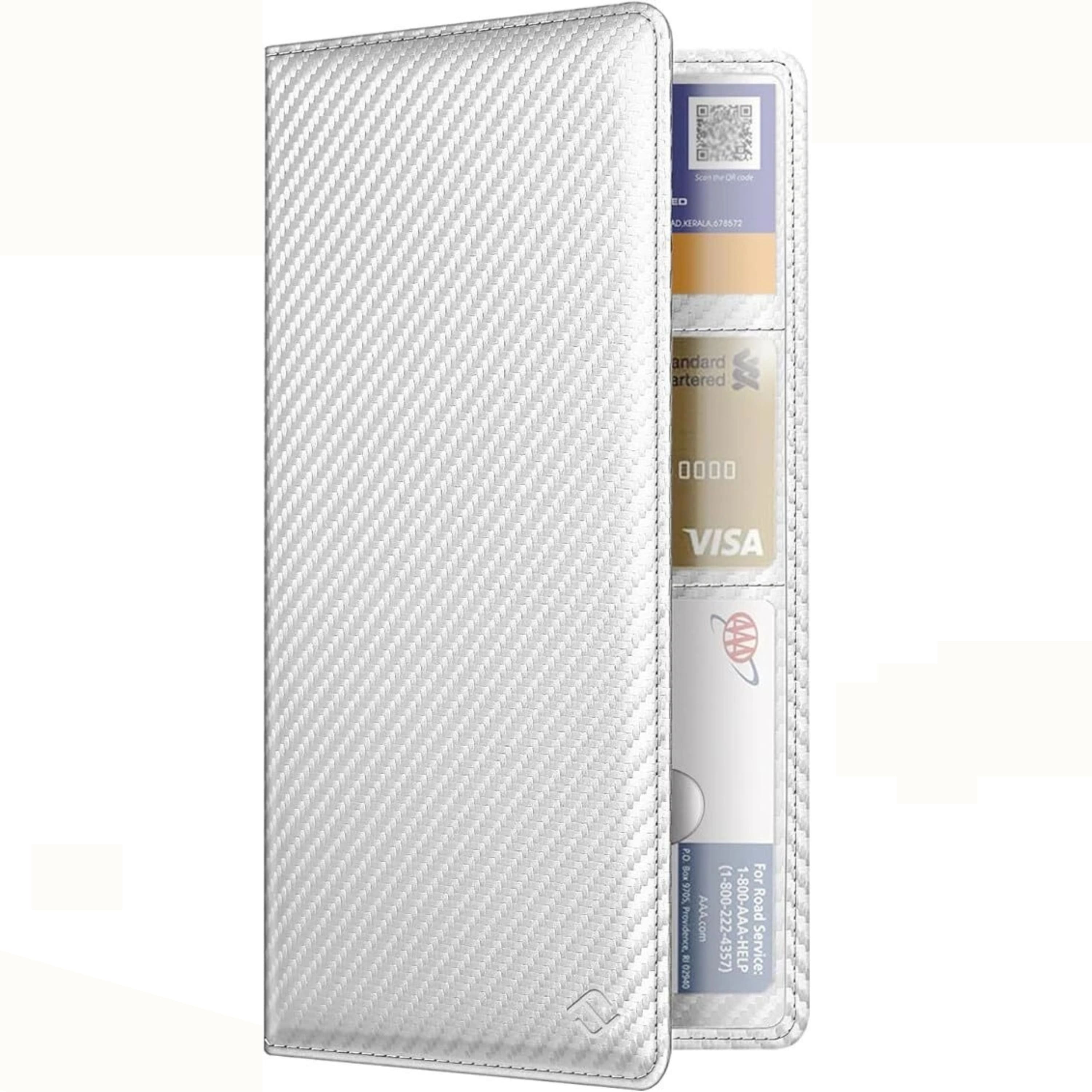 Kitcheniva - Car Registration Insurance Card Holder Glove Box Card Wallet Organizer - Silver