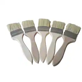 Kitcheniva - 5 Pack Paint Brush with Wooden Handle - 2" Natural Bristles, 6.9" Overall Length