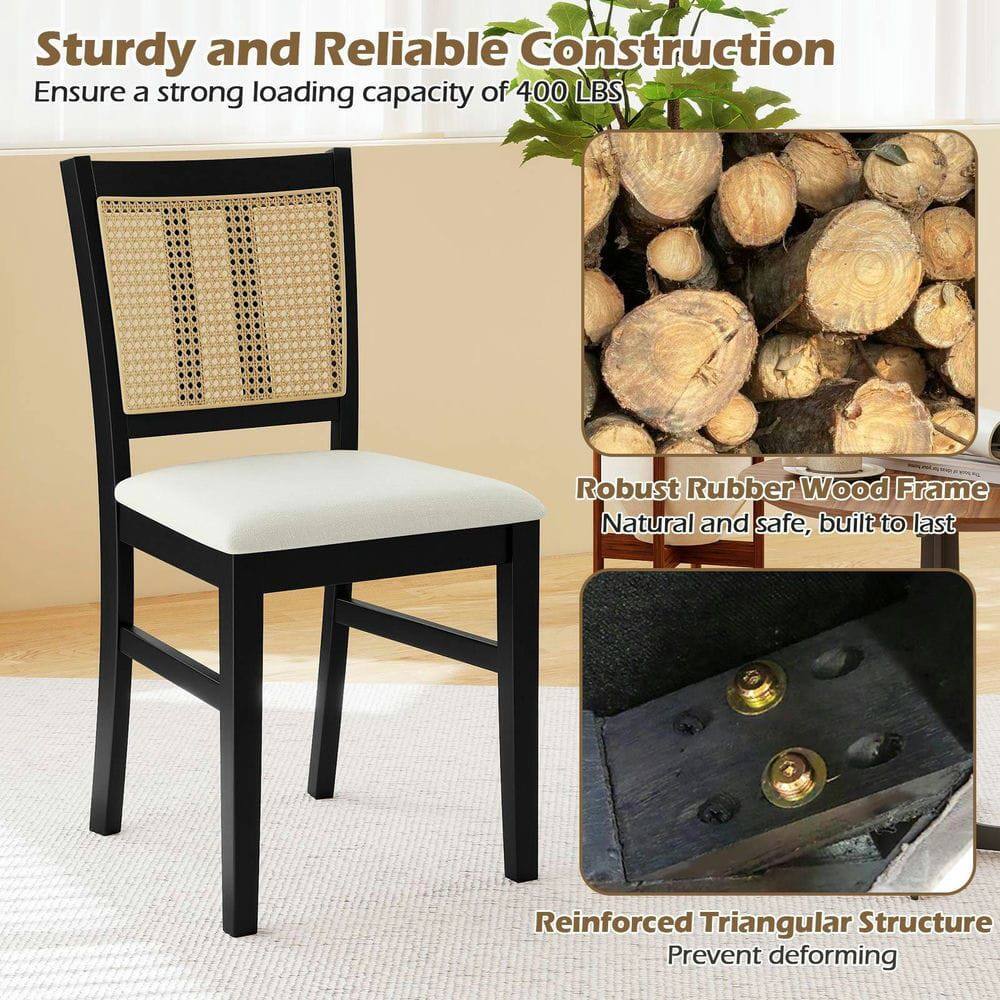 Sturdy and Reliable Construction  
Ensure a strong loading capacity of 400 LBS  

Robust Rubber Wood Frame  
Natural and safe, built to last  

Reinforced Triangular Structure  
Prevent deforming