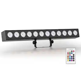 UKing - 72W 12LEDs RGBWA+UV Wall Washer Light Controlled by Remote,DMX512(10CH),Auto,Master-slave Ideal for Party