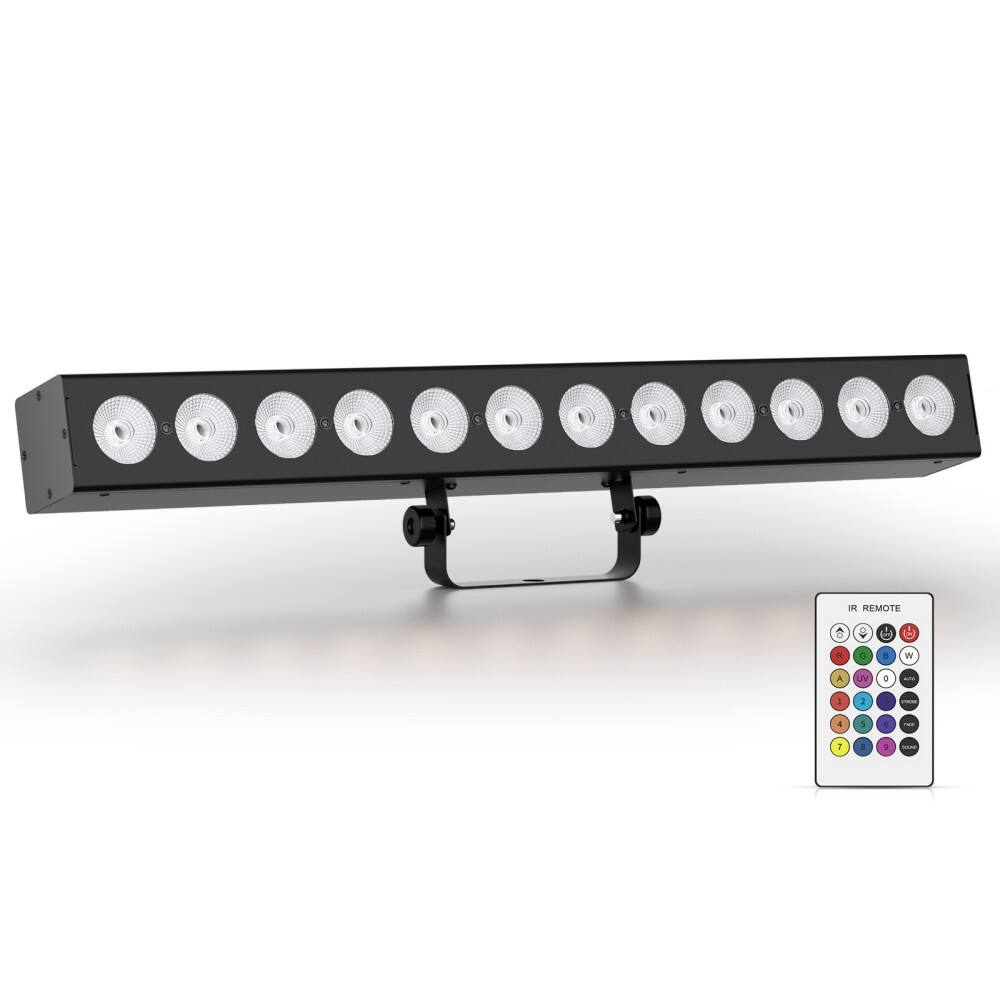 Front. UKing - 72W 12LEDs RGBWA+UV Wall Washer Light Controlled by Remote,DMX512(10CH),Auto,Master-slave Ideal for Party.