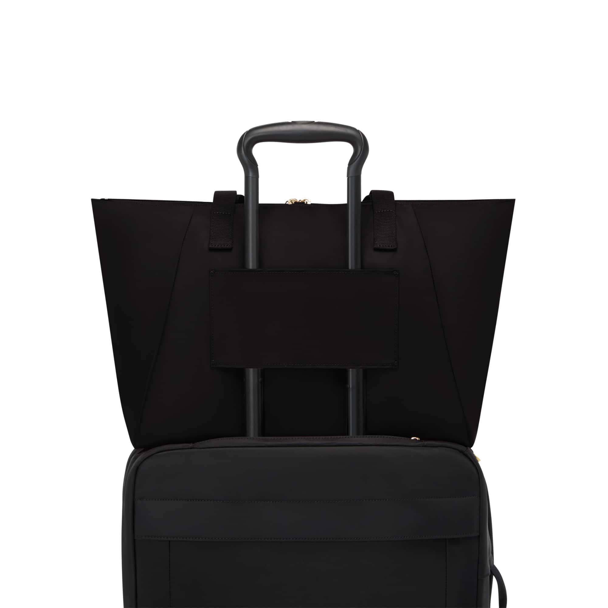 Alt View 1. TUMI - Voyageur Just In Case Medium Tote Bag - Black/Gold.