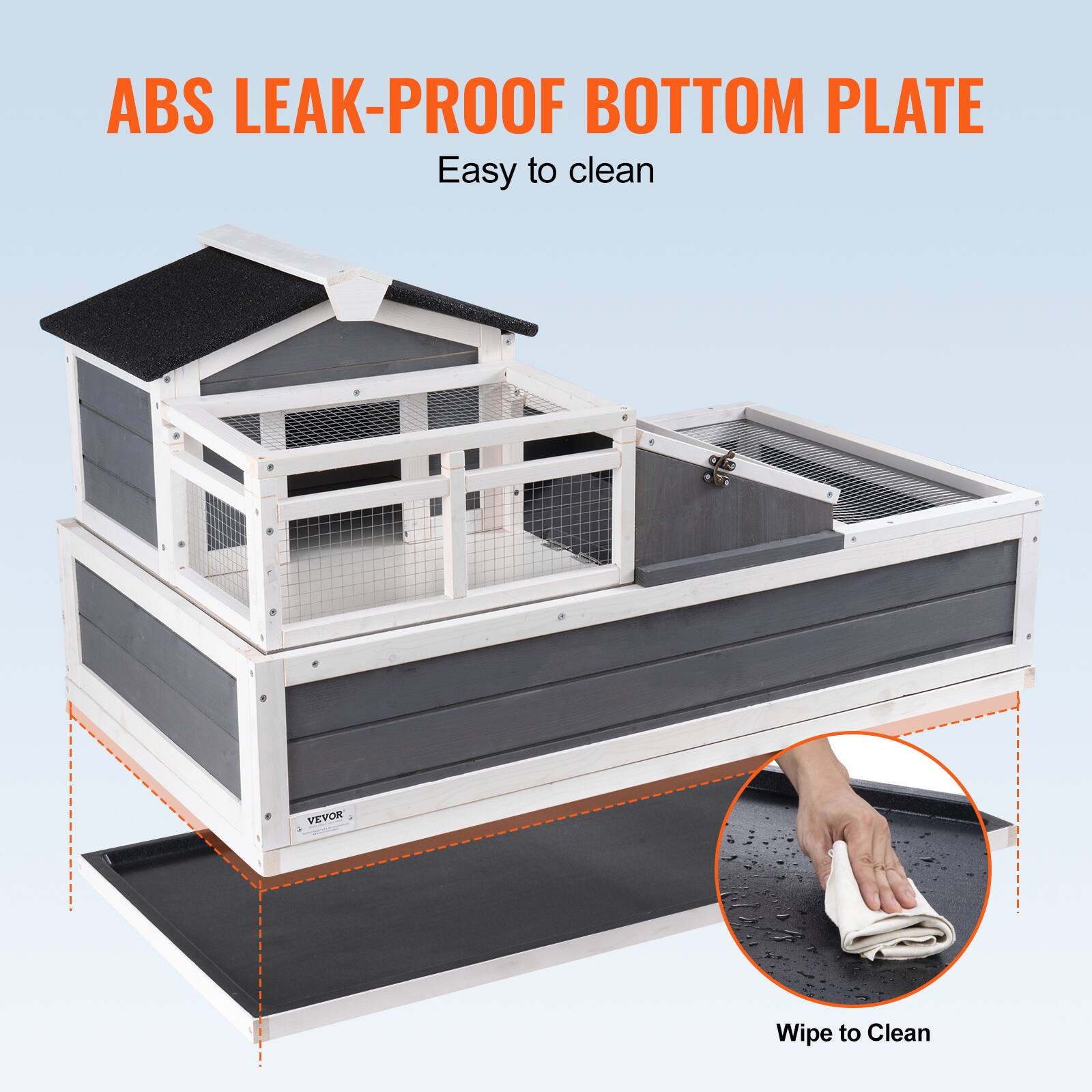 ABS LEAK-PROOF BOTTOM PLATE  
Easy to clean  

Wipe to Clean
