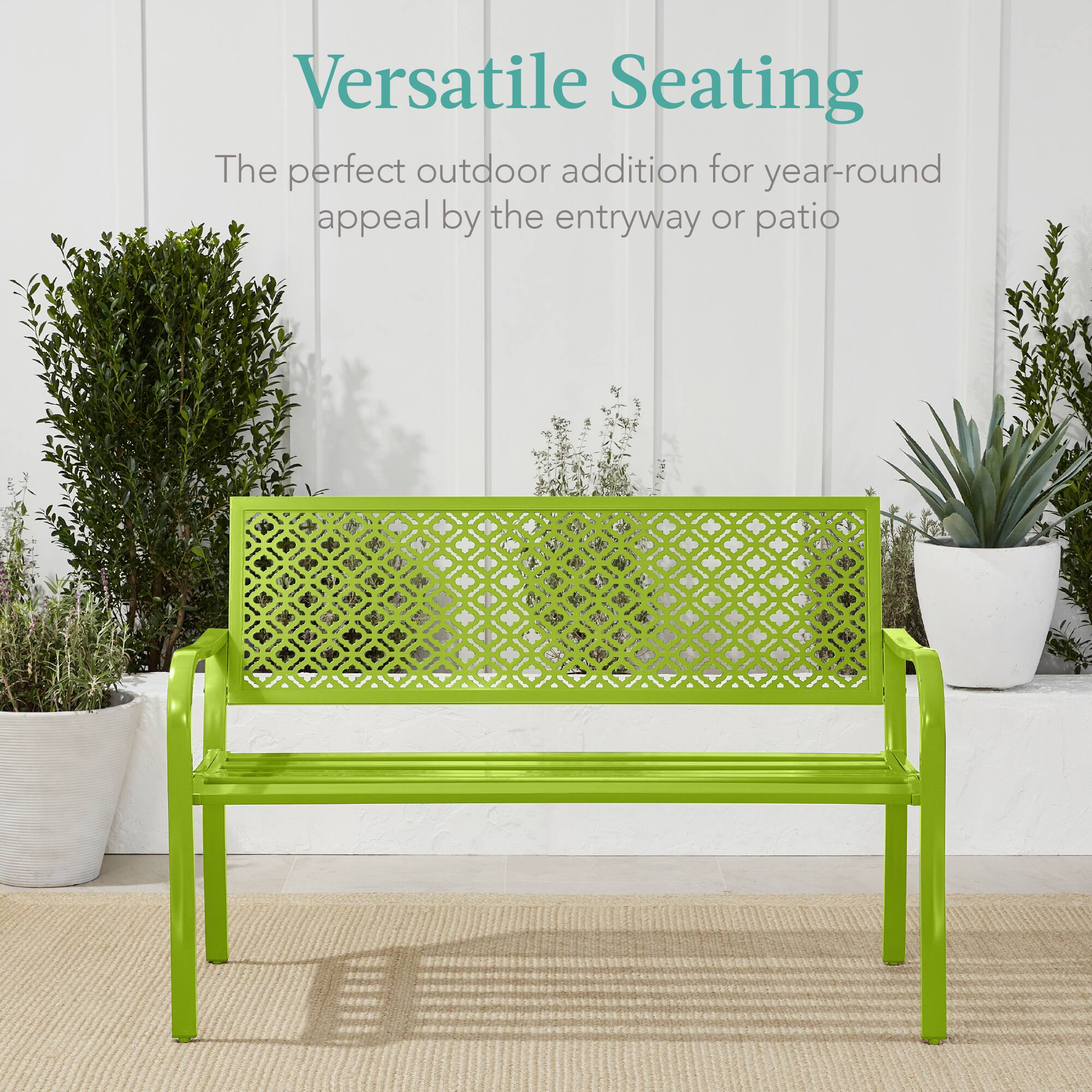 Versatile Seating

The perfect outdoor addition for year-round appeal by the entryway or patio