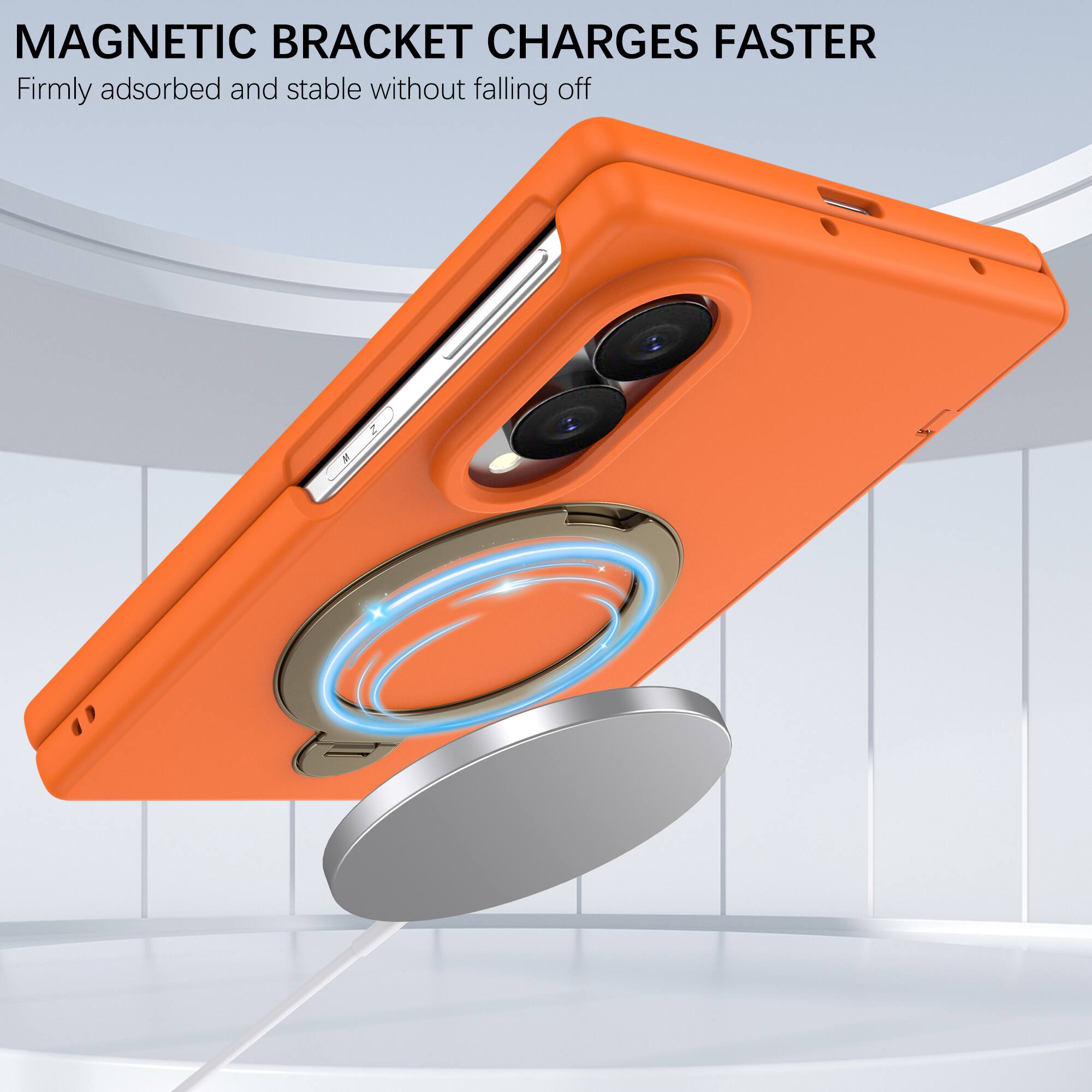 MAGNETIC BRACKET CHARGES FASTER  
Firmly adsorbed and stable without falling off