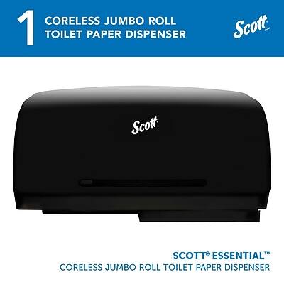1 CORELESS JUMBO ROLL TOILET PAPER DISPENSER  
Scott  
SCOTT ESSENTIAL™  
CORELESS JUMBO ROLL TOILET PAPER DISPENSER