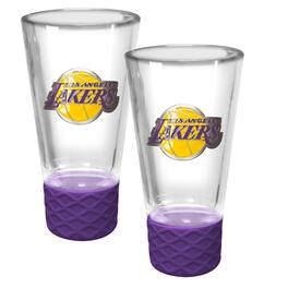 Great American Products - Los Angeles Lakers 2-Pack 4oz. Cheer Shot Set with Silicone Grip - Purple