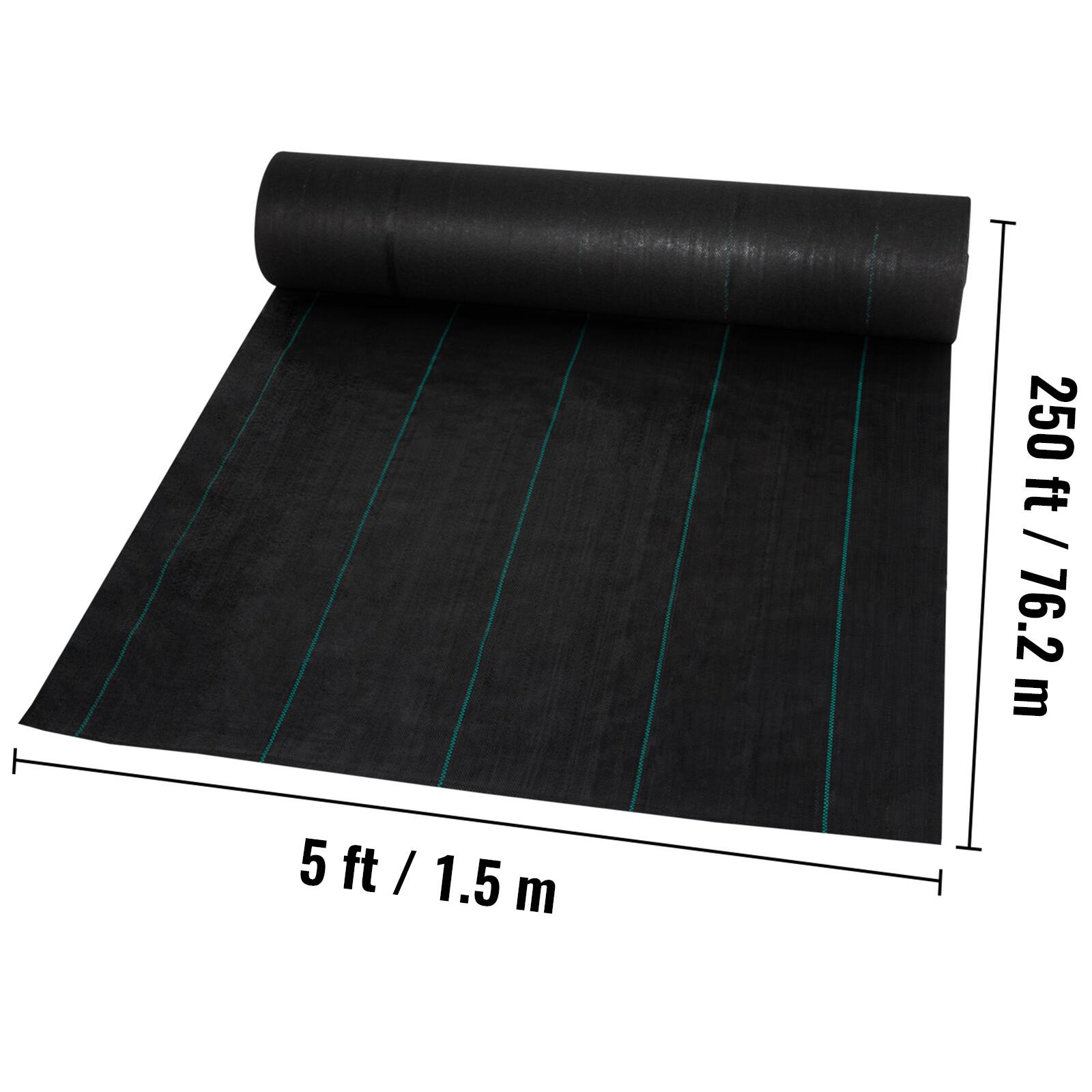 250 ft / 76.2 m, 5 ft / 1.5 m