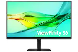 Samsung - ViewFinity 27" S6 (S60D) QHD HDR10 Monitor with USB-C and Daisy Chain (HDMI, USB, DisplayPort) - Black
