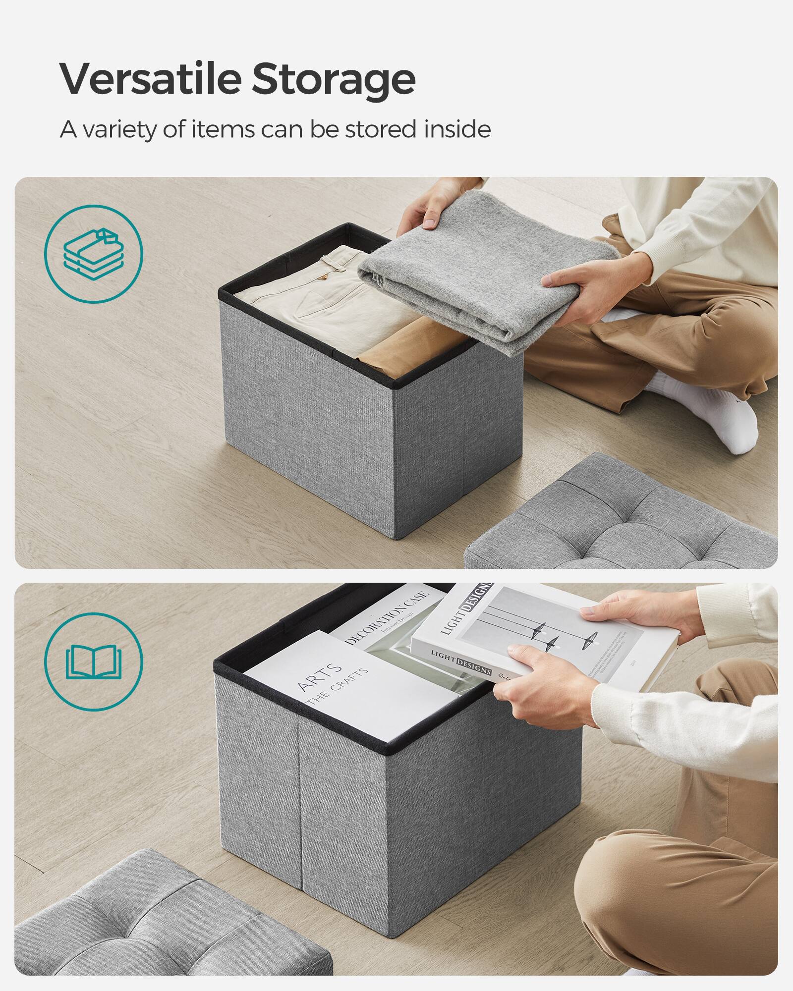 Versatile Storage  
A variety of items can be stored inside