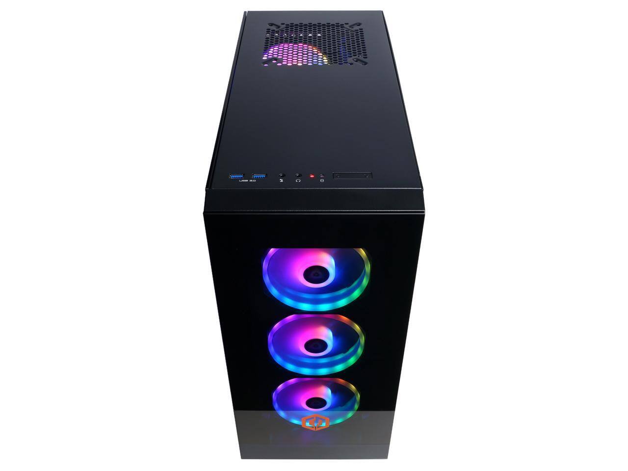 Alt View 2. CyberPowerPC - CyberPowerPC Gamer Master GM70939 - Ryzen 5 5500, 16GB DDR4, RTX 3050 6GB, 1TB NVMe SSD, Windows 11 - Black.