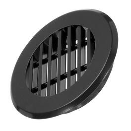 Unique Bargains - 6 Inch Round Ceiling Diffuser, Aluminum Register Circular Outlet Soffit Vent for HVAC Bathroom Kitchen Garage - Black