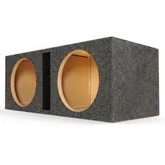 Front. QPower - Q Power QBASS Dual 10 Inch Heavy Duty Car Audio Subwoofer Enclosure Box - Charcoal Gray.