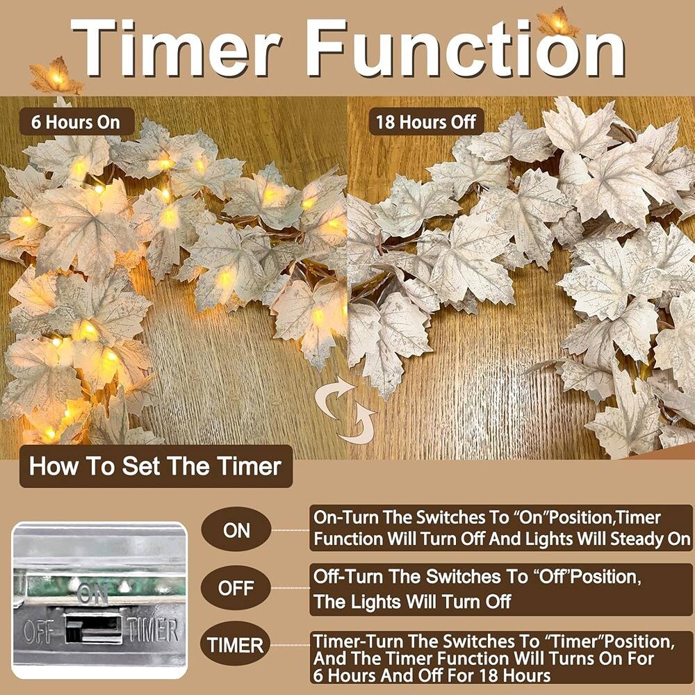 **Timer Function**

- 6 Hours On
- 18 Hours Off

**How To Set The Timer**

- **ON**: Turn The Switches To "On" Position, Timer Function Will Turn Off And Lights Will Steady On
- **OFF**: Turn The Switches To "Off" Position, The Lights Will Turn Off
- **TIMER**: Turn The Switches To "Timer" Position, And The Timer Function Will Turn On For 6 Hours And Off For 18 Hours