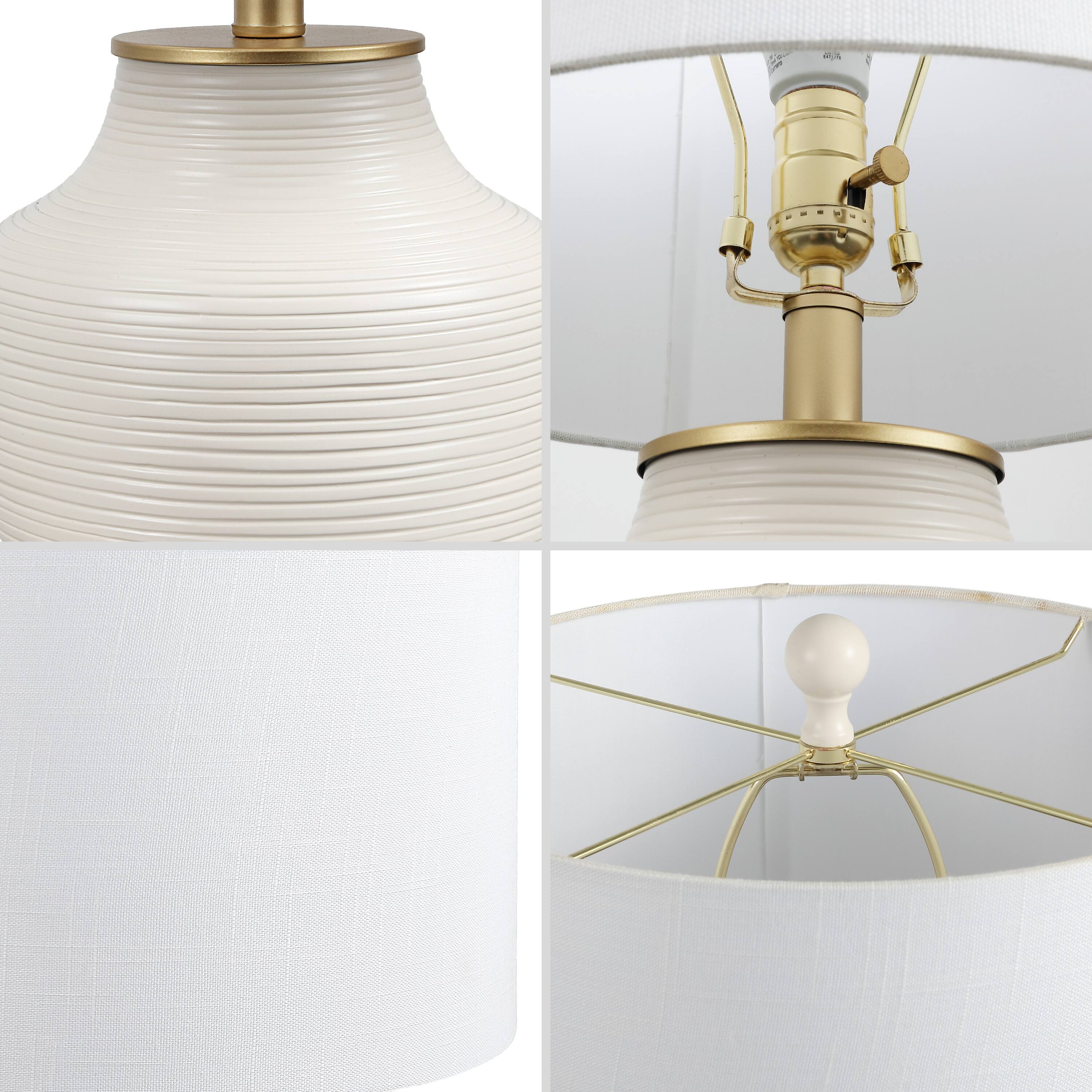 Jonathan Y Malone 20 in. Modern Transitional Ribbed Tapered Ginger Jar ...