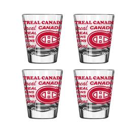 Logo Brands - Montreal Canadiens 4-Pack 2oz. Shot Glass Set - Multicolor