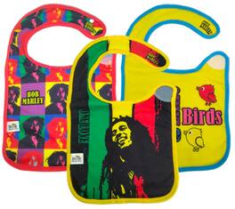 PopMarket - Bob Marley - Daphyl's - Bob Marley - Soft Bibs 3-Pack DAPBMB3PK - APPAREL - Multicolor