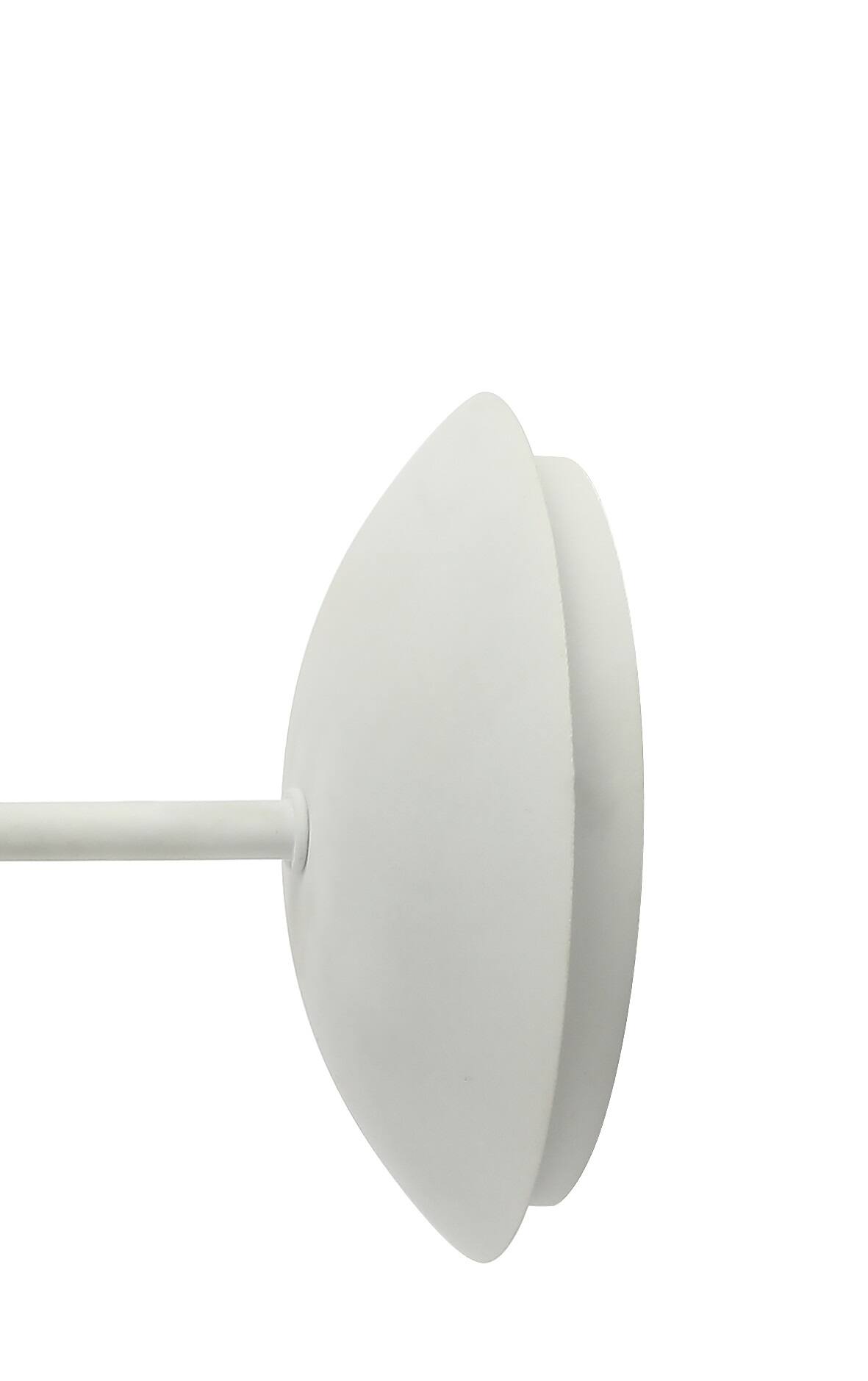 Alt View 2. Jonathan Y - Josef 10" Iron Retro LED Wall Sconce, White - White/Brass Gold.