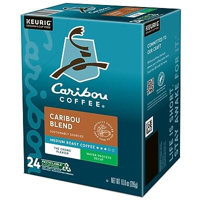 KEURIG GENUINE KEURIG K-CUP PODS

Caribou Coffee
Caribou Blend
Sustainably Sourced
Medium Roast Coffee
19 The Pleaser
Water Process Decaf
24 Recyclable
Net Wt 11 oz (205g)

Committed to our craft
Committed to our planet
Committed to our communities
Caribou Coffee is a short, sweet, and sustainable choice for life.