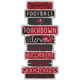 Fan Creations - Tampa Bay Buccaneers 5'' x 24'' Celebrations Stack Sign - Multicolor