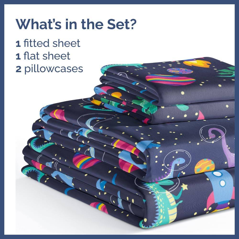 What's in the Set?

1 fitted sheet  
1 flat sheet  
2 pillowcases