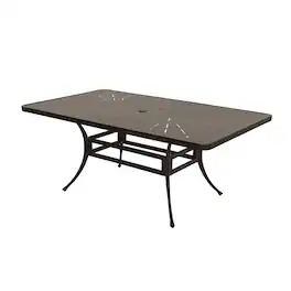 Mondawe - 72" Cast Aluminum Rectangular Dining Table - Bronze