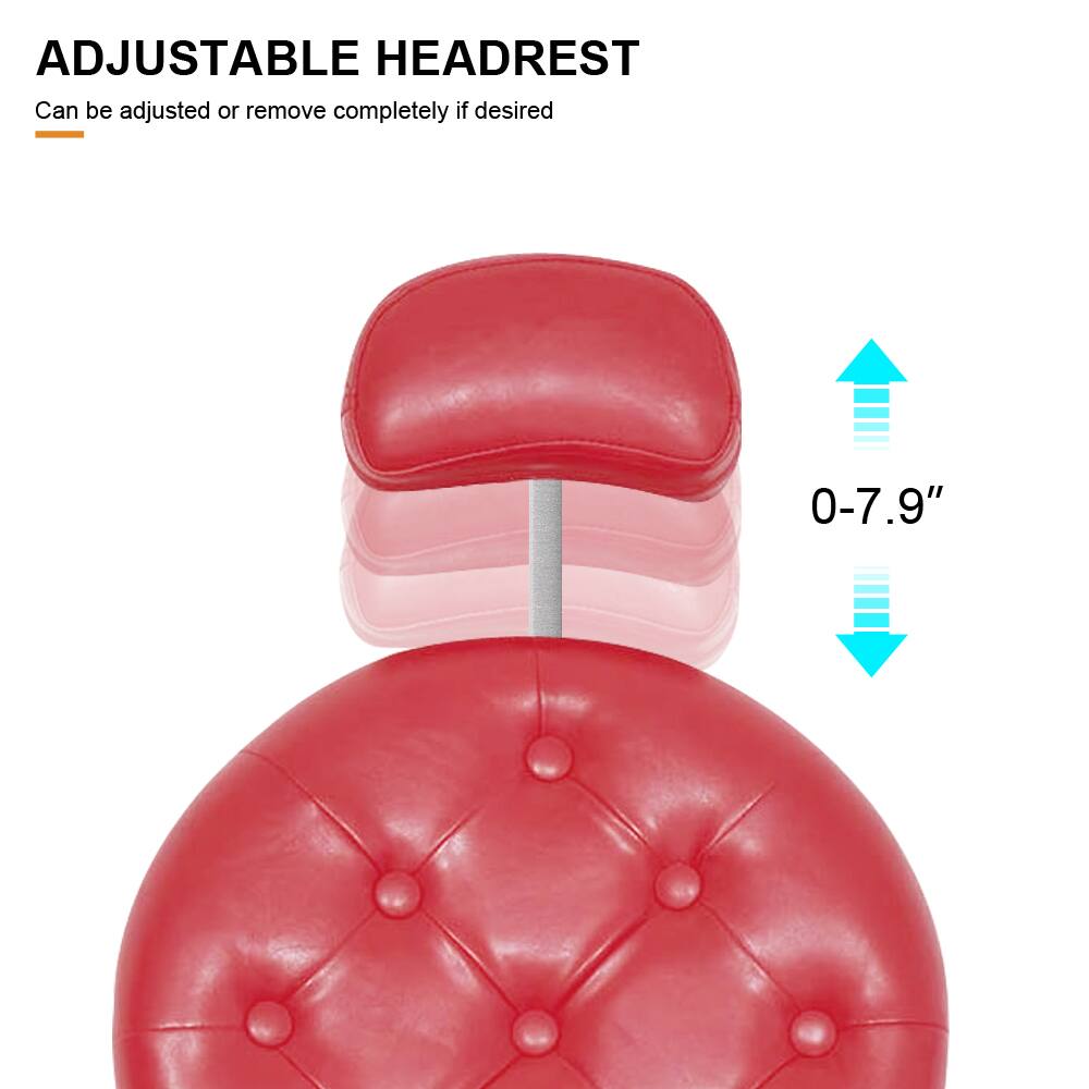 ADJUSTABLE HEADREST  
Can be adjusted or remove completely if desired  
0-7.9"