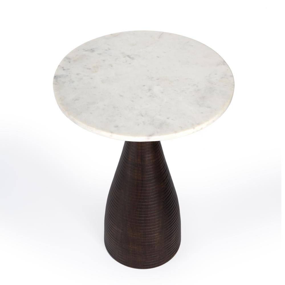 Butler Specialty Julia Marble Pedestal Side Table Dark Brown - Best Buy
