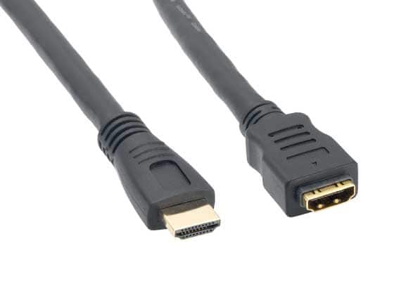 Cable Leader - 4K High-Speed HDMI Extension Cable Male to Female with Ethernet, 4K@60Hz HDMI 2.0 for TV, Console, Wall Mount - Black