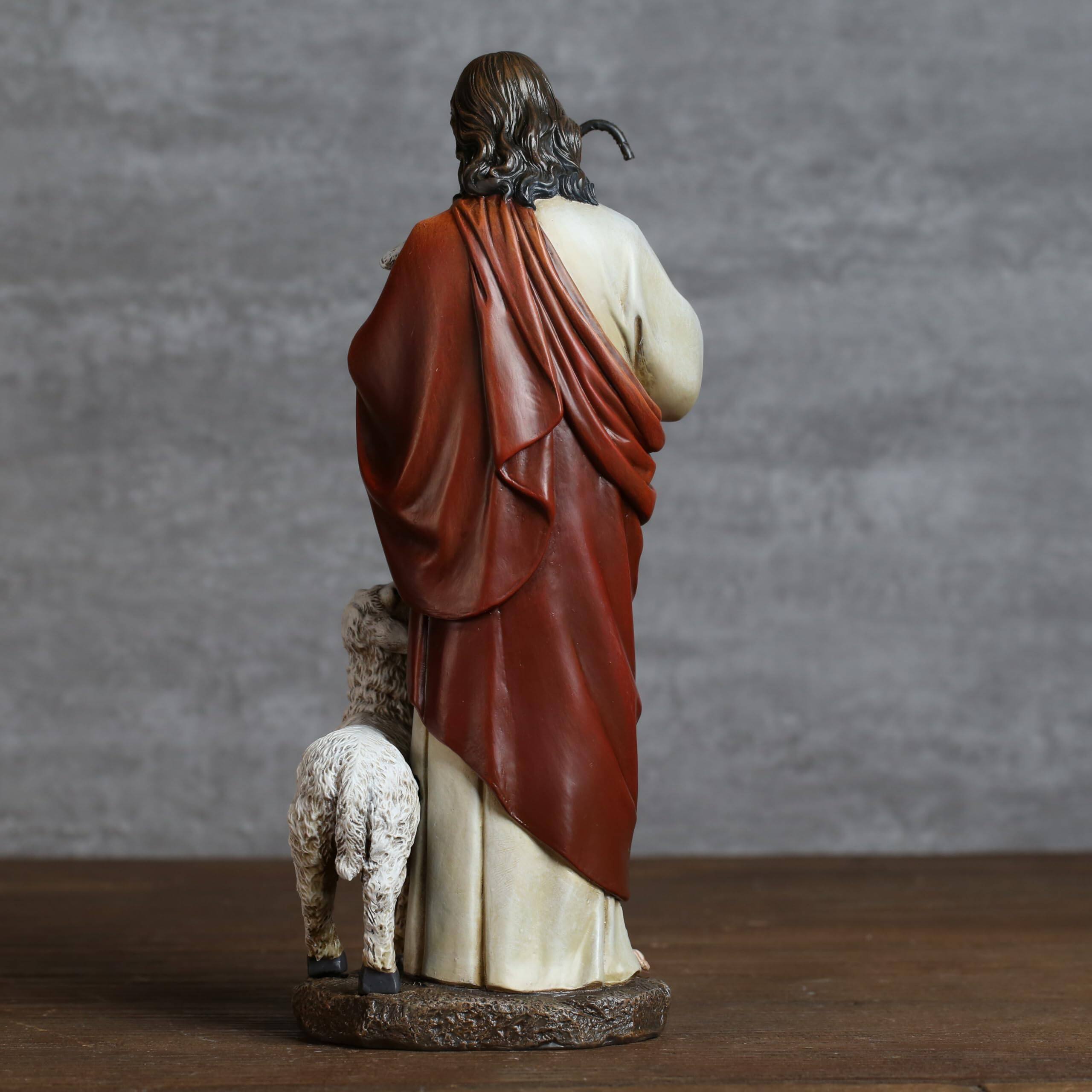 Alt View 3. Refined Abode Design - Bc The Good Shepherd Statue 11 8 H Figure Grace Hope And Guidance Home Decor Religious Gift Classical.