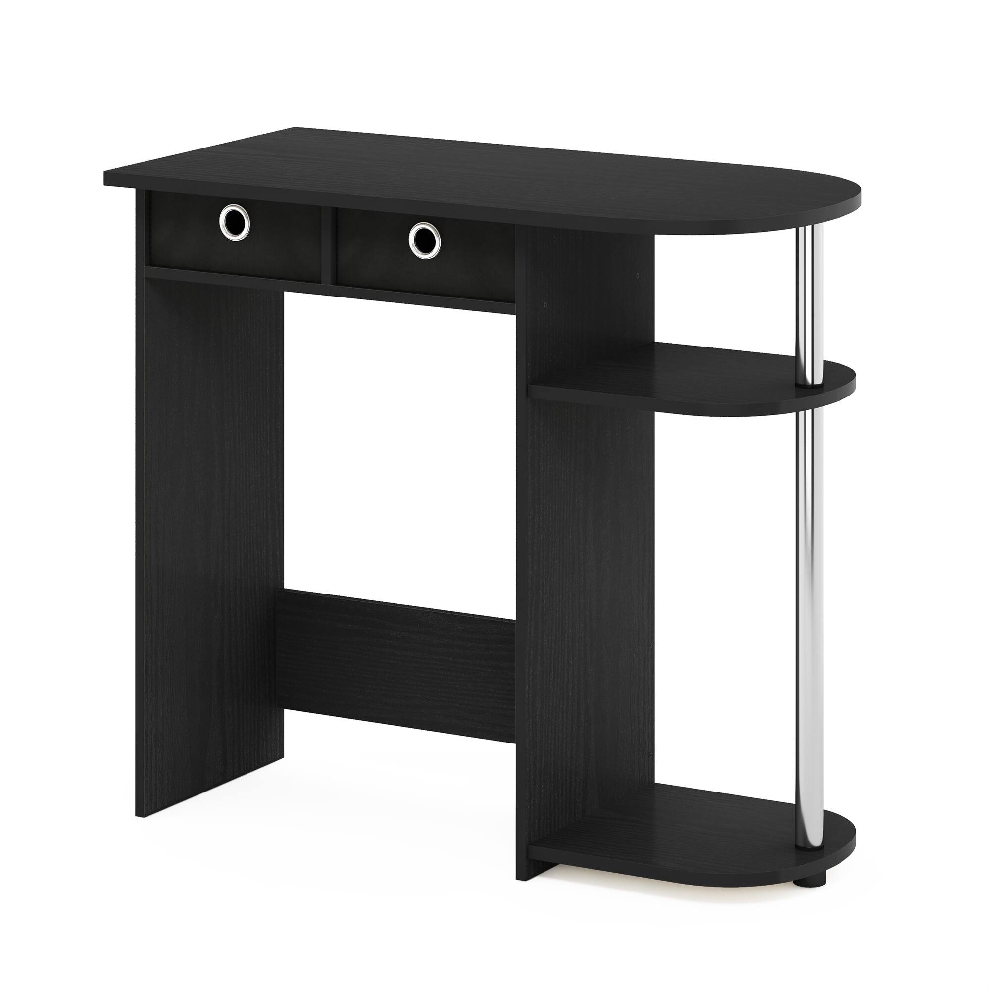 Front. Furinno - Go Green Home Laptop Notebook Computer Desk/Table - Americano/Stainless Steel/Black.