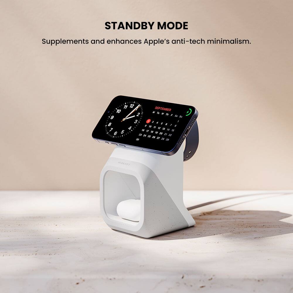 Standby Mode: Supplements and enhances Apple's anti-tech minimalism.