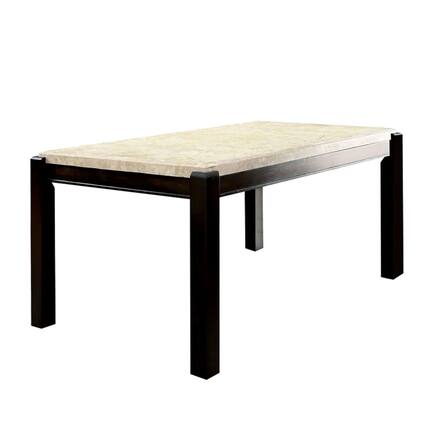 Front. Manhattan Lane - Gladstone I Contemporary Dining Table With Marble Top, Dark Walnut Finish - Dark Walnut Finish.