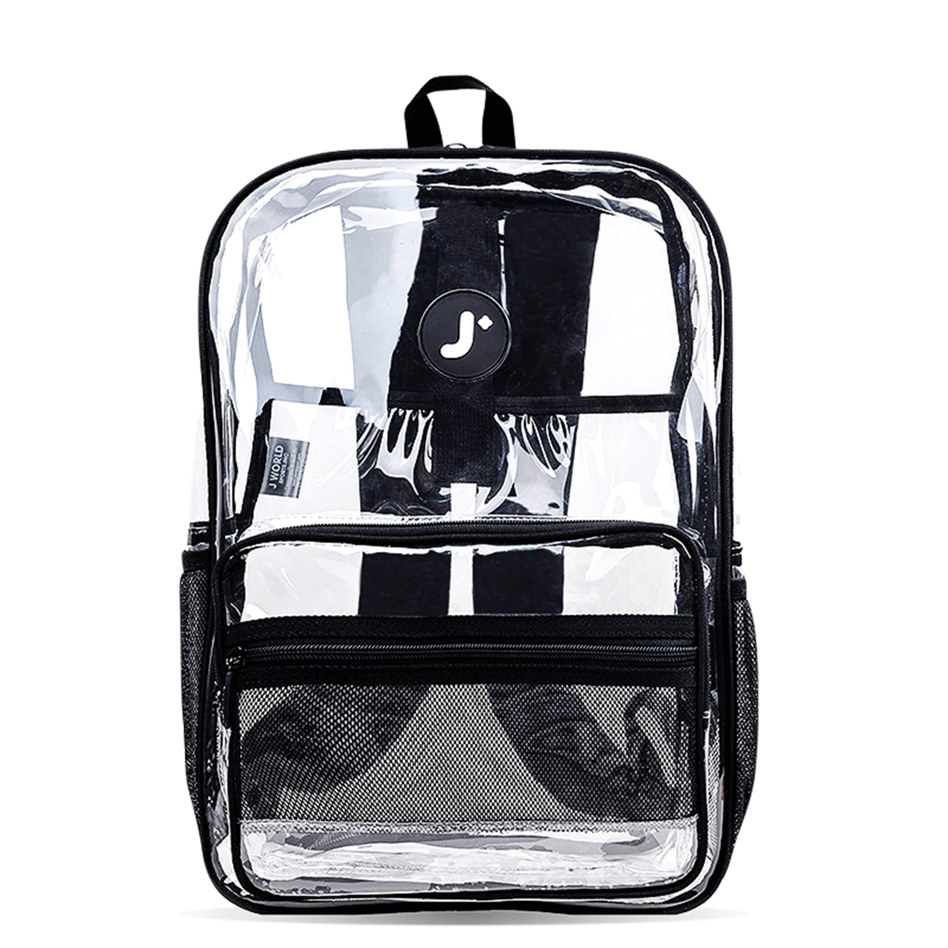 Alt View 2. J World - J World Unisex Clear 17" Laptop Backpack, Clear - CLEAR.