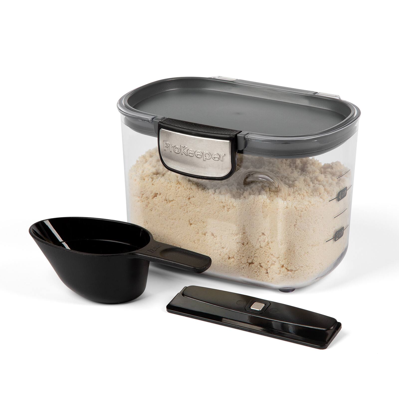 Alt View 4. Progressive International - ProKeeper+ Airtight Specialty Flour Storage Container, Clear Plastic - Clear.