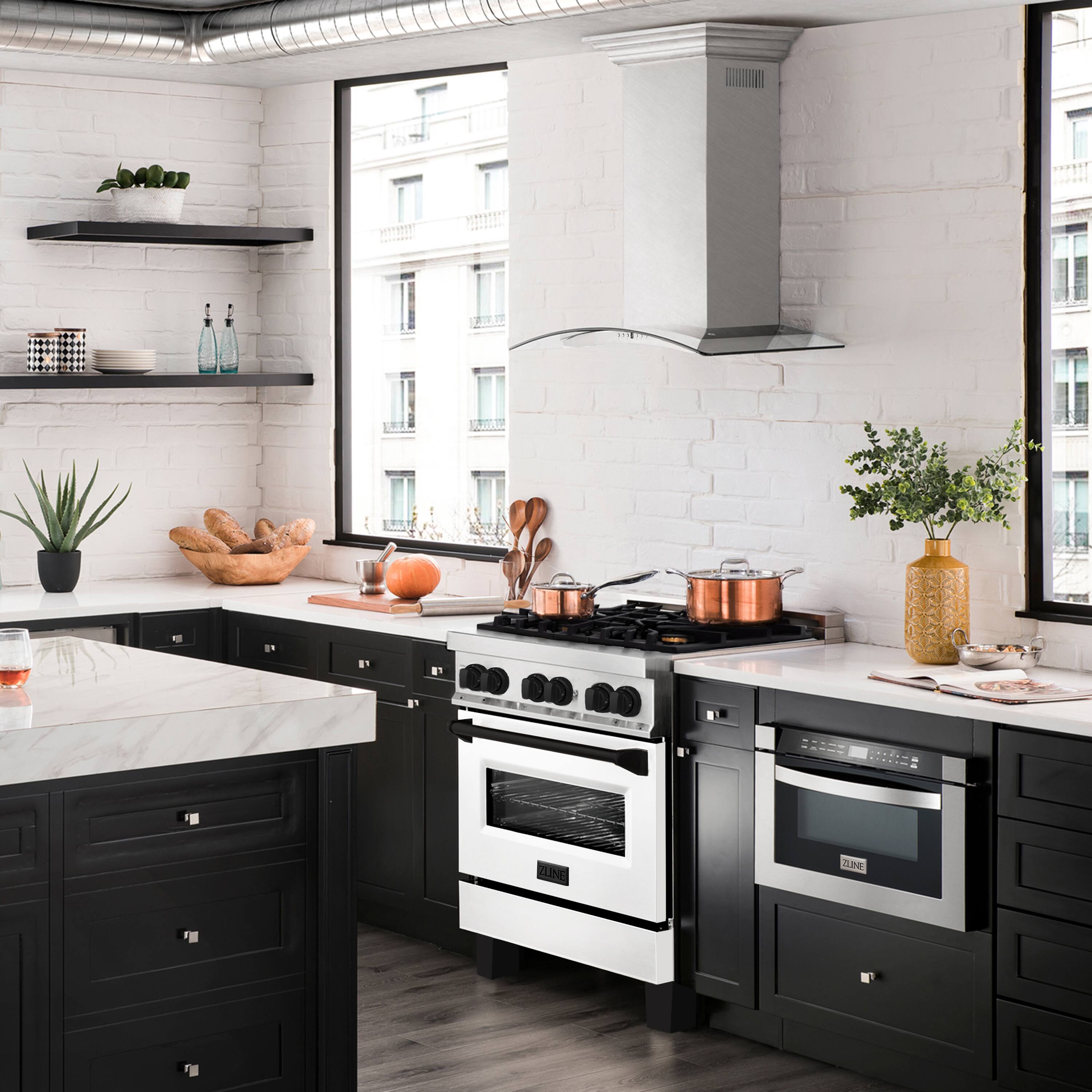 The text on the image is not coherent or organized, so I cannot group or correct it. However, I can provide a brief description of the image:

The image features a large, modern kitchen with white walls and black cabinets. The kitchen is equipped with a stove, oven, and sink. There are also several bottles, a bowl, and a potted plant in the room. A window can be seen in the background, providing natural light to the space.